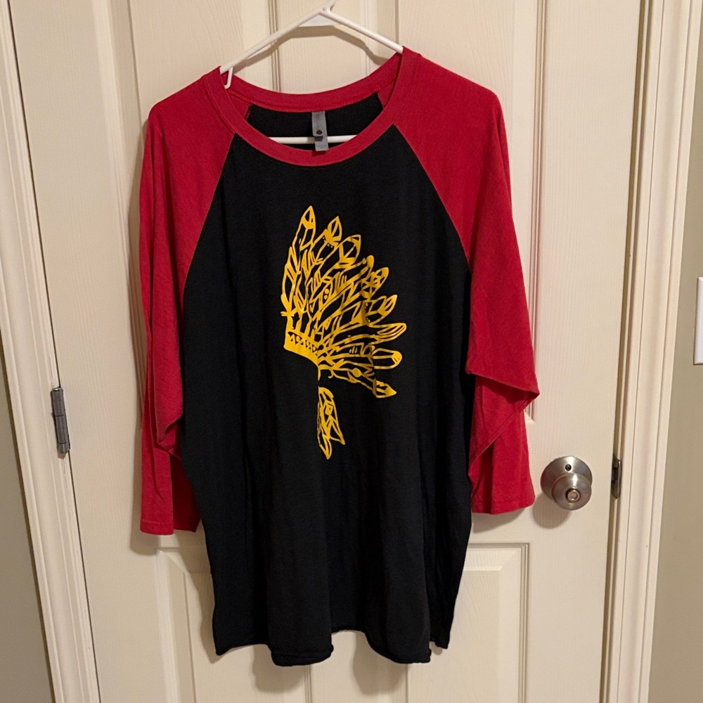 Kansas City Chiefs Red and Black Graphic Raglan Tee